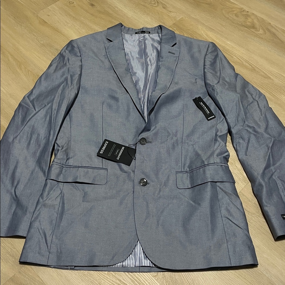 NWT Express Men’s Blazer Blue Modern Fit Producer 38L